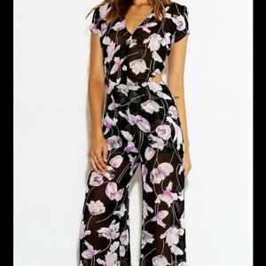 Reformation Stalk Jumper Black Floral Medium